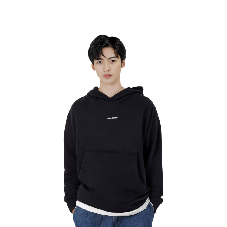 Details for 아크네 스튜디오 로고 디스트레스 풀오버 스웻셔츠 블랙 BI0079-900