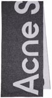 Acne Studios Logo Jacquard Scarf Black/Light Grey Acne Studios Logo Jacquard Scarf Black/Light Grey