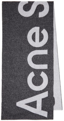 Acne Studios Logo Jacquard Scarf Black/Light Grey Buy Acne Studios Logo Jacquard Scarf Black/Light Grey