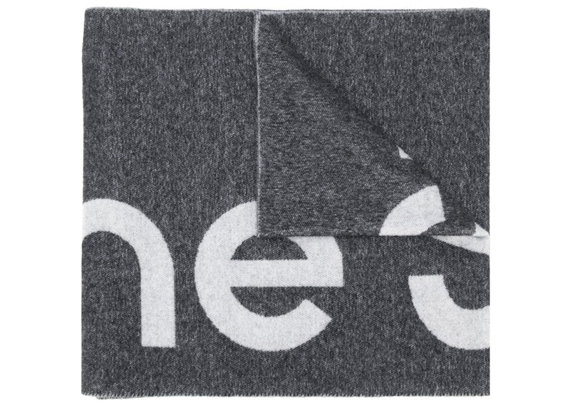 Order アクネ ストゥディオズ ロゴ ジャカード スカーフ ブラック/ライトグレー