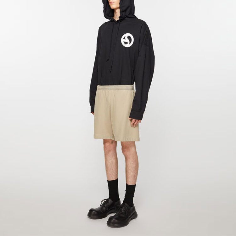 Purchase Acne Studios 標誌貼布中腰休閒短褲 男女款 淺灰色 CE0038-DKX