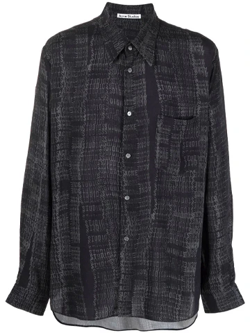acne-studios-logo-print-black-long-sleeve-casual-shirt-for-men-bb-0385-900