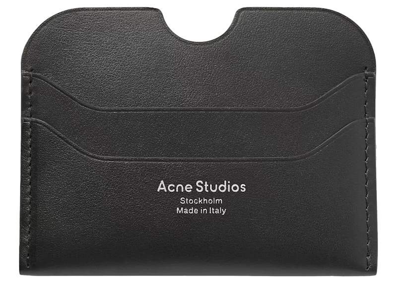 Acne Studios Logo Print Cardholder Black