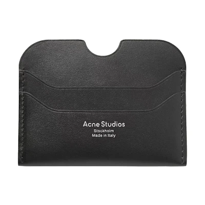 Acne Studios Logo Print Cardholder Black