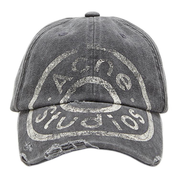 Order Gorra Unisex Negra Acne Studios Logo de Algodón C40382-900