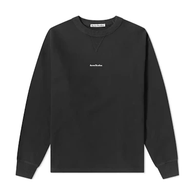 Acne Studios Logo Print Oversized Crewneck Sweatshirt Grey - FN-MN-SWEA000342
