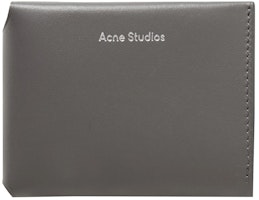 Acne Studios Logo Print Tri-Fold Wallet Dark Grey Acne Studios Logo Print Tri-Fold Wallet Dark Grey