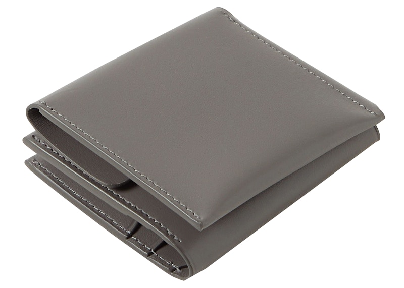 Order Acne Studios標誌印花深灰色三摺錢包