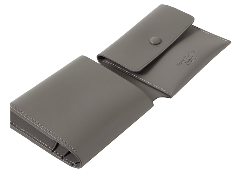 Lookbook Acne Studios標誌印花深灰色三摺錢包