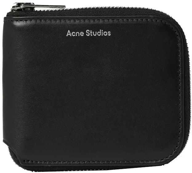 acne-studios-logo-print-zip-around-wallet-black
