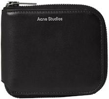Acne Studios Logo Print Zip Around Wallet Black Acne Studios Logo Print Zip Around Wallet Black