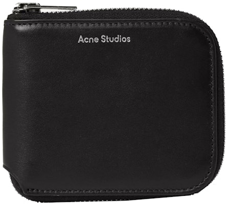 Acne Studios黑色logo印花拉鍊圍錢包 Buy Acne Studios黑色logo印花拉鍊圍錢包
