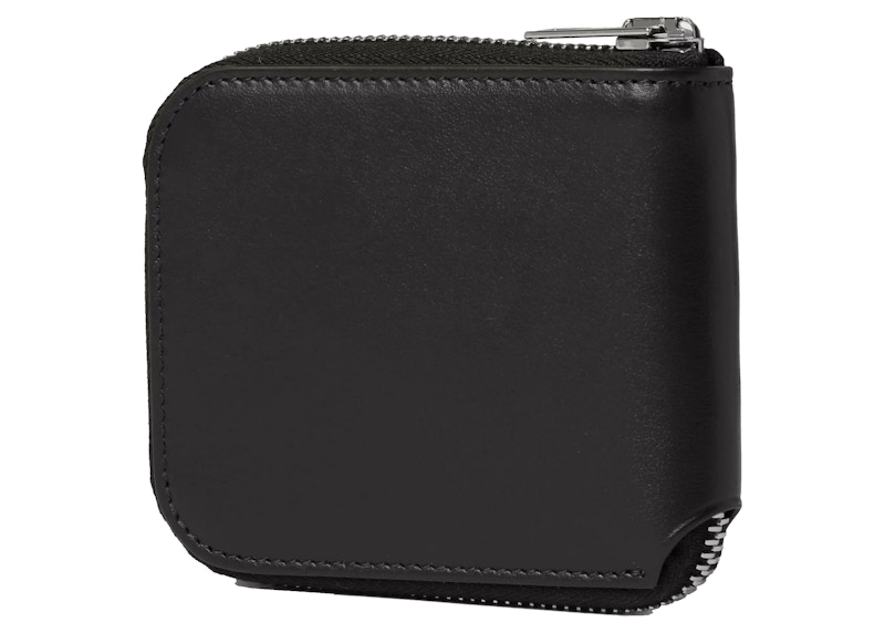 Order Acne Studios黑色logo印花拉鍊圍錢包