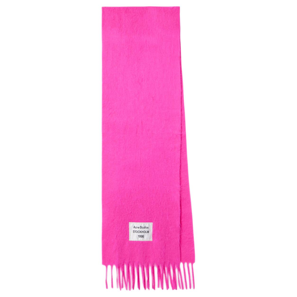 Acne Studios Logo Wool Knit Scarf Pink - . CA0350ACT