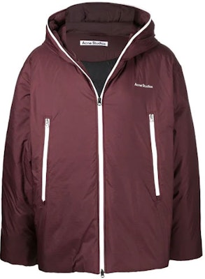 Acne Studios Logo Zip Minimalist Down Jacket Mens - Burgundy B90506-479 Buy Acne Studios Logo Zip Minimalist Down Jacket Mens - Burgundy B90506-479