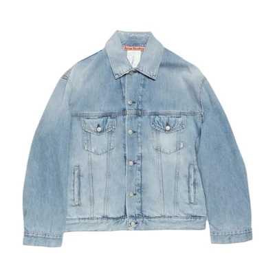 Acne Studios Loose Fit Dropped Shoulder Denim Jacket Unisex Light Blue. C90176-228
