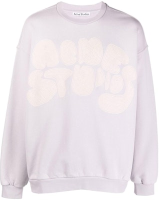 Acne Studios Loose Fit Logo Embroidered Long Sleeve Sweatshirt Purple Mens BI0172 Order Acne Studios Loose Fit Logo Embroidered Long Sleeve Sweatshirt Purple Mens BI0172