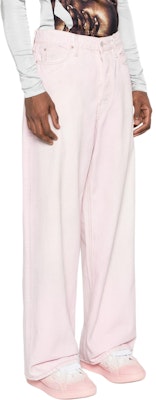 Acne Studios 男士低腰宽松版棉质牛仔裤 浅粉色。 B00337-418 Shop Acne Studios 男士低腰宽松版棉质牛仔裤 浅粉色。 B00337-418
