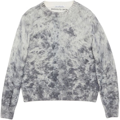 Acne Studios Men’s Acid Print Knit Crewneck Sweater Black White FW2024 B60329-J83 Buy Acne Studios Men’s Acid Print Knit Crewneck Sweater Black White FW2024 B60329-J83