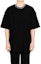 Sizing 아크네 스튜디오 남성 루즈핏 블랙 로고 넥라인 티셔츠. BL0221-900