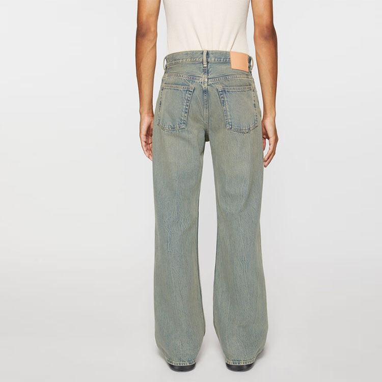 Shop Acne Studios Mid-Rise Washed Relaxed Fit Flared Denim Jeans Wanita. B00338-BUF