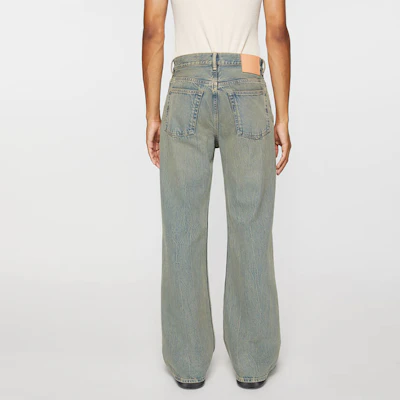 Acne Studios Mid-Rise Washed Relaxed Fit Flared Denim Jeans Wanita. B00338-BUF Shop Acne Studios Mid-Rise Washed Relaxed Fit Flared Denim Jeans Wanita. B00338-BUF