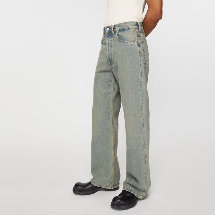 Purchase Acne Studios Mid-Rise Washed Relaxed Fit Flared Denim Jeans Wanita. B00338-BUF
