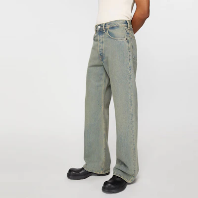 Acne Studios Mid-Rise Washed Relaxed Fit Flared Denim Jeans Wanita. B00338-BUF Purchase Acne Studios Mid-Rise Washed Relaxed Fit Flared Denim Jeans Wanita. B00338-BUF