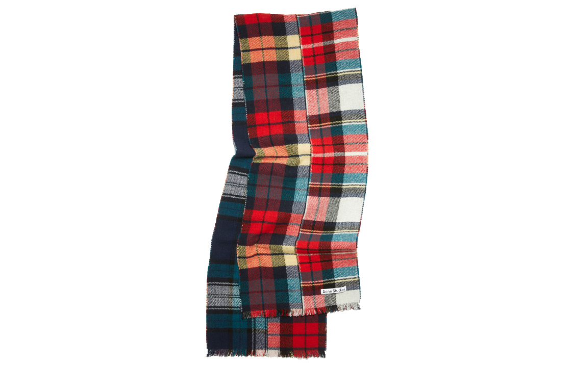Acne Studios Mixed Plaid Wool Scarf Unisex Couple Style Multicolor. CA0278DI9