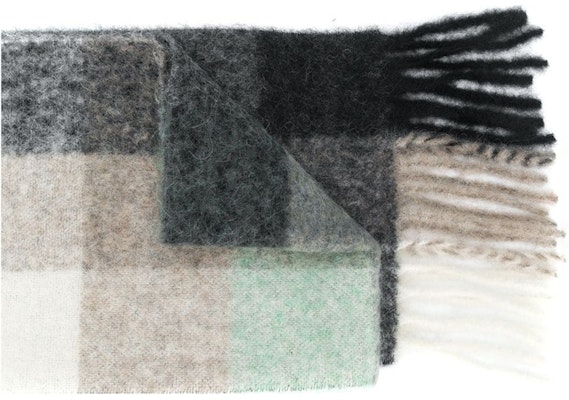 Acne Studios Multi Check Scarf Green/Grey/Black Buy Acne Studios Multi Check Scarf Green/Grey/Black