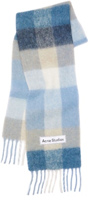 Acne Studios Selendang Bulu Alpaka Rumbai Pelbagai Warna Uniseks Biru. CA0084-cus Order Acne Studios Selendang Bulu Alpaka Rumbai Pelbagai Warna Uniseks Biru. CA0084-cus