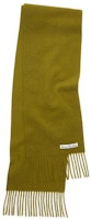 Acne Studios Olive Green Solid Logo Wool Scarf Unisex Couples Style. CA0283-AB71 Acne Studios Olive Green Solid Logo Wool Scarf Unisex Couples Style. CA0283-AB71