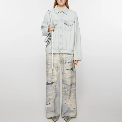 Acne Studios 流行款落肩單排扣寬鬆夾克 淺藍色 中性款 B90749-228 Lookbook Acne Studios 流行款落肩單排扣寬鬆夾克 淺藍色 中性款 B90749-228