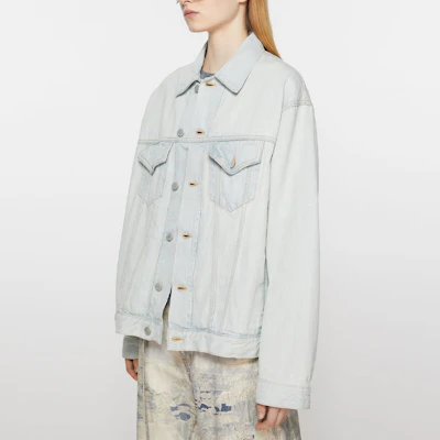 Acne Studios 流行款落肩單排扣寬鬆夾克 淺藍色 中性款 B90749-228 Shop Acne Studios 流行款落肩單排扣寬鬆夾克 淺藍色 中性款 B90749-228