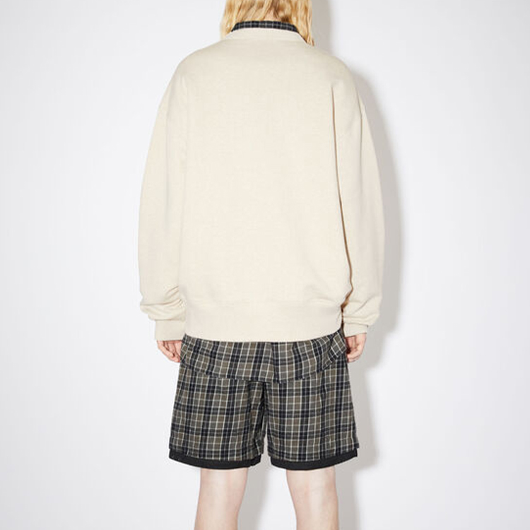 Details for Acne Studios 宽松款笑脸棉质圆领卫衣 米色 男女同款 CI0076-633