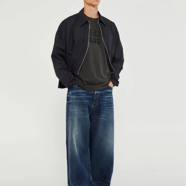 Acne Studios Oversized Long Sleeve Zip Pocket Shirt Dark Grey . BB0606-DQX 圖 3