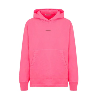 Acne Studios Oversized Pink Solid Color Hoodie BI0182ASA