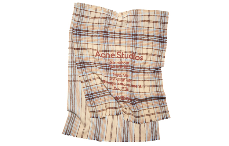 Acne Studios Oversized Plaid Wool Scarf Unisex Couple Style CA0082-CNU 圖 2