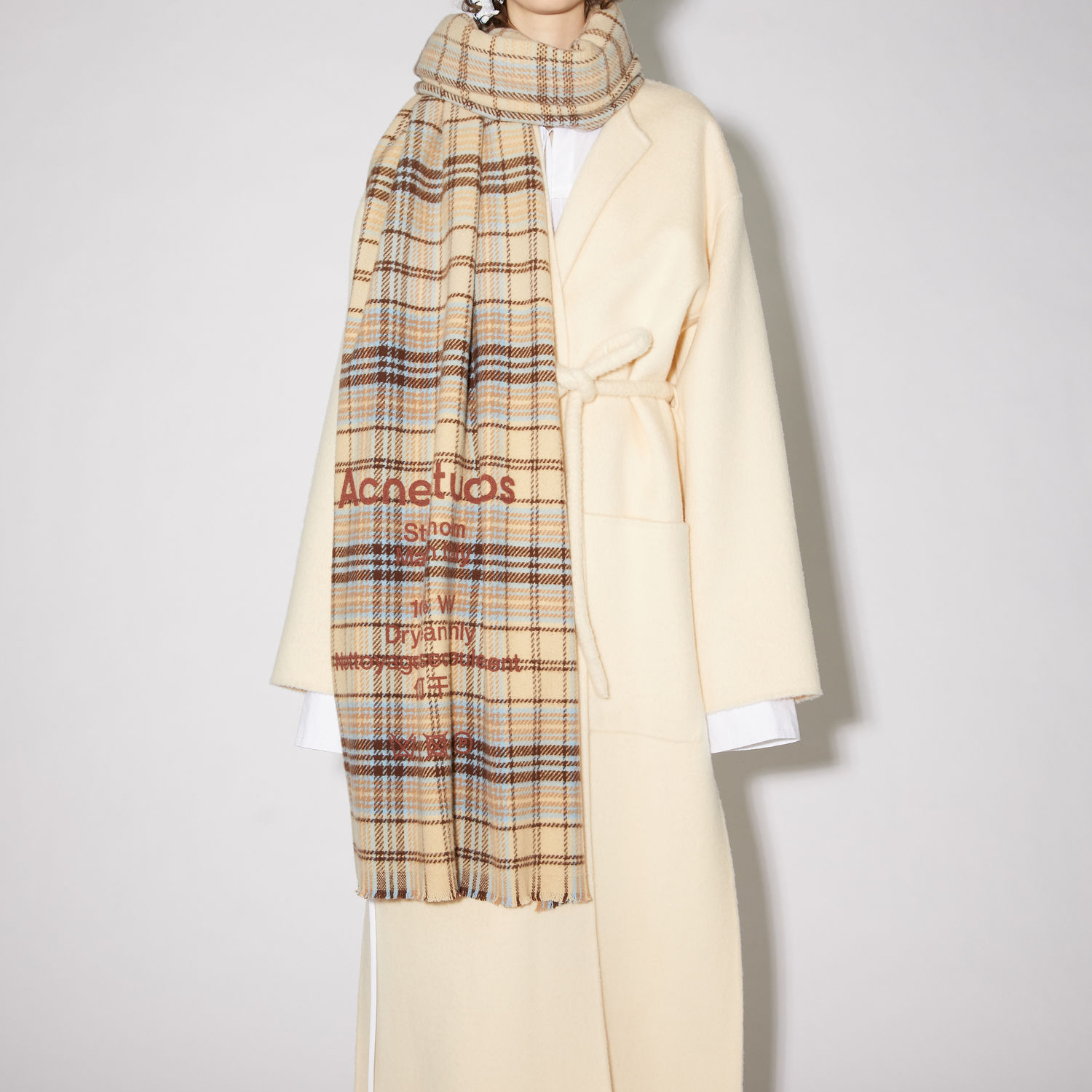 Acne Studios Oversized Plaid Wool Scarf Unisex Couple Style CA0082-CNU 圖 3