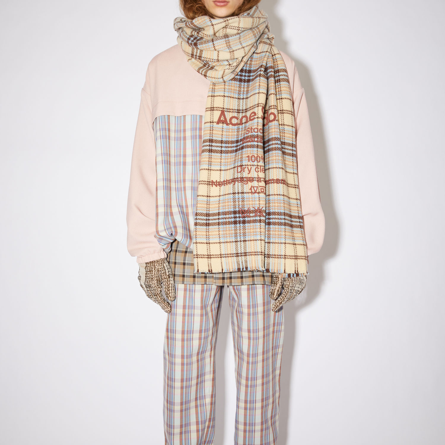 Acne Studios Oversized Plaid Wool Scarf Unisex Couple Style CA0082-CNU 圖 4