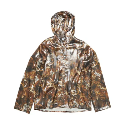 Acne Studios Oversized Single-Breasted Hooded Jacket Brown Unisex B90758-DCR