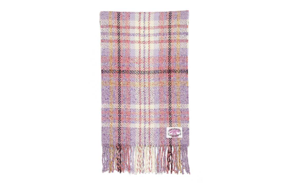 Acne Studios Pink Checkered Fringe Wool Scarf Unisex & Couple Style. CA0325-ADE 圖 2