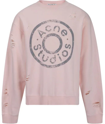 Acne Studios Pink Sweatshirt Logo Oversize Unisex Distressed CI0179-COA Buy Acne Studios Pink Sweatshirt Logo Oversize Unisex Distressed CI0179-COA