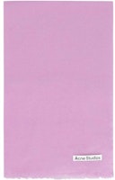 Acne Studios Pink Letter-Embellished Wool Scarf Unisex Couple Style. FNUXSCAR000165ADI Acne Studios Pink Letter-Embellished Wool Scarf Unisex Couple Style. FNUXSCAR000165ADI
