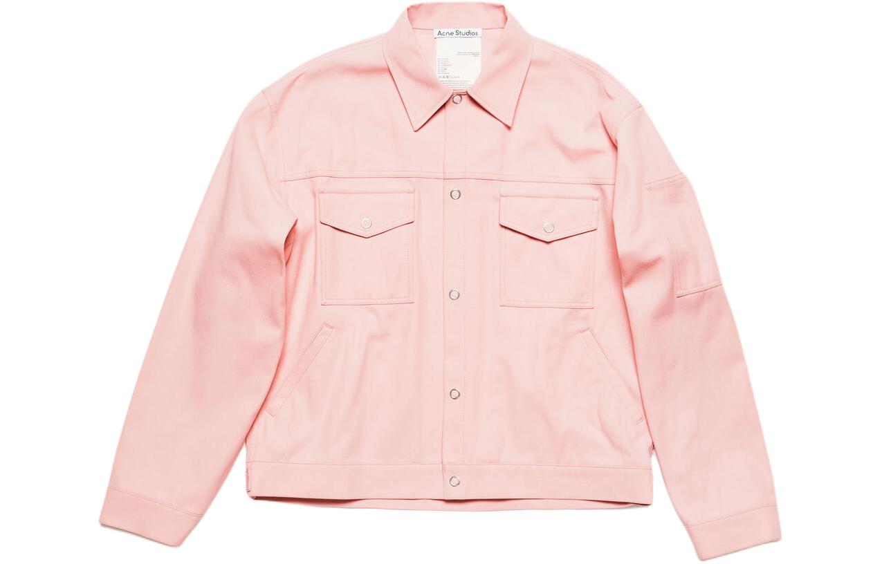 Acne Studios Pink Twill Loose Fit Button-Up Jacket B90731-418