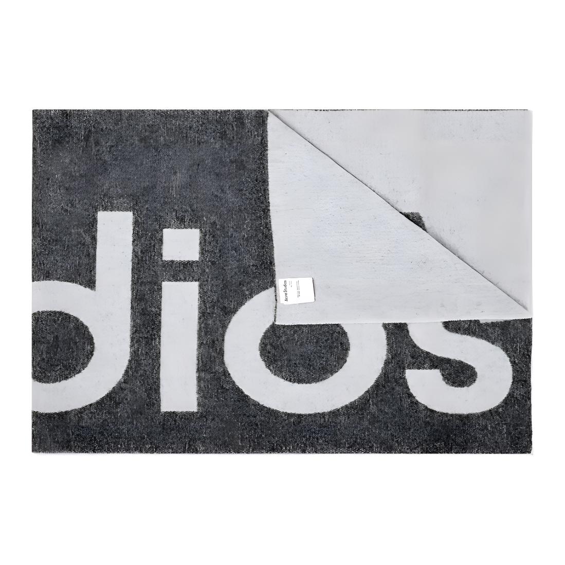 Acne Studios Recycled Wool Logo Print Black-Grey Knit Scarf Unisex CA0104-900