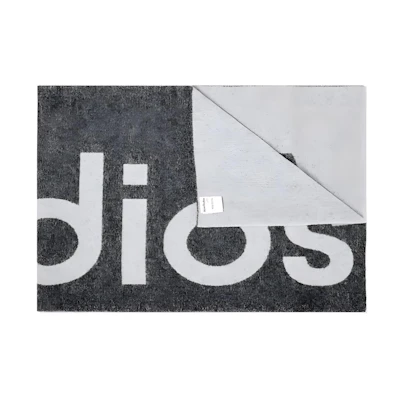Acne Studios Recycled Wool Logo Print Black-Grey Knit Scarf Unisex CA0104-900