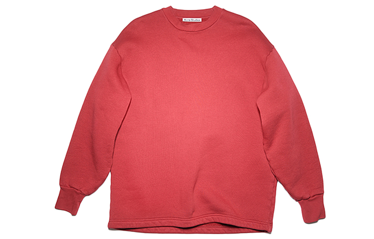 Acne Studios Red Crewneck Logo Pullover Sweatshirt Casual BI0130-479