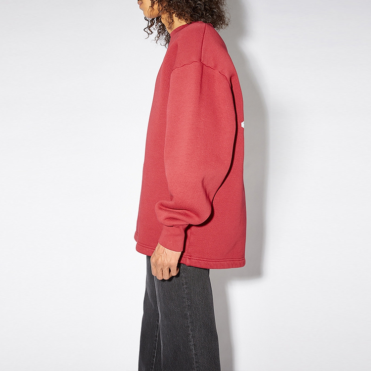Purchase Acne Studios Red Crewneck Logo Pullover Sweatshirt Casual BI0130-479