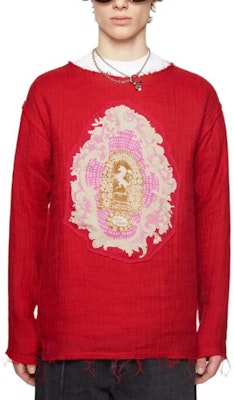 Acne Studios 紅色破壞圓領長袖毛邊衛衣男女款。 BB0569-ACK Lookbook Acne Studios 紅色破壞圓領長袖毛邊衛衣男女款。 BB0569-ACK